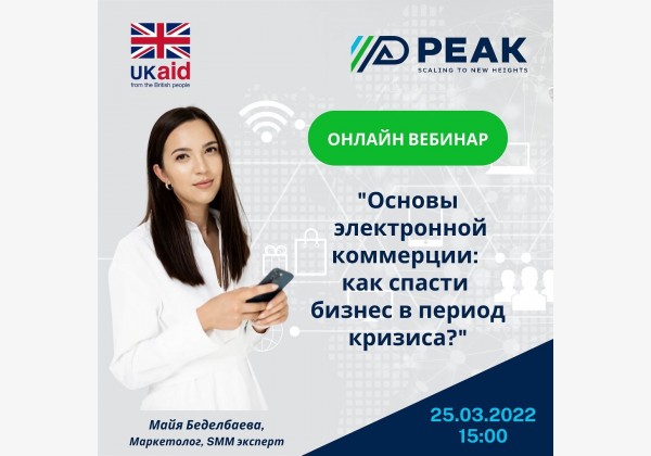 Вебинар на тему: “Основы электронной коммерции: как спасти бизнес в период кризиса?” 