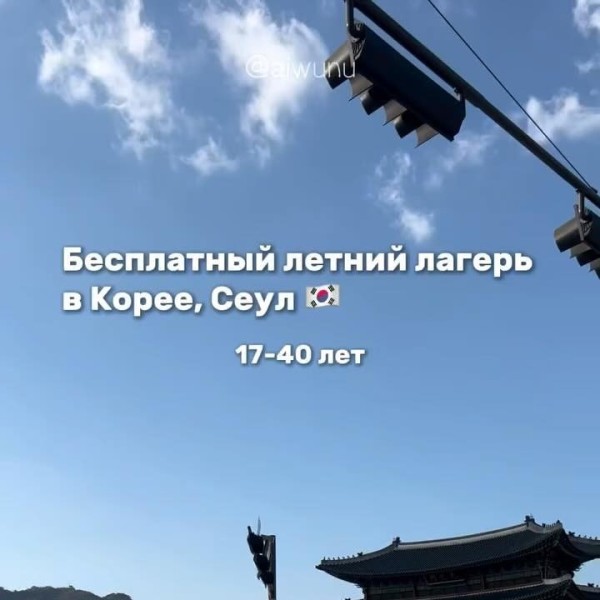 БЕСПЛАТНЫЙ Летний лагерь в Корее!