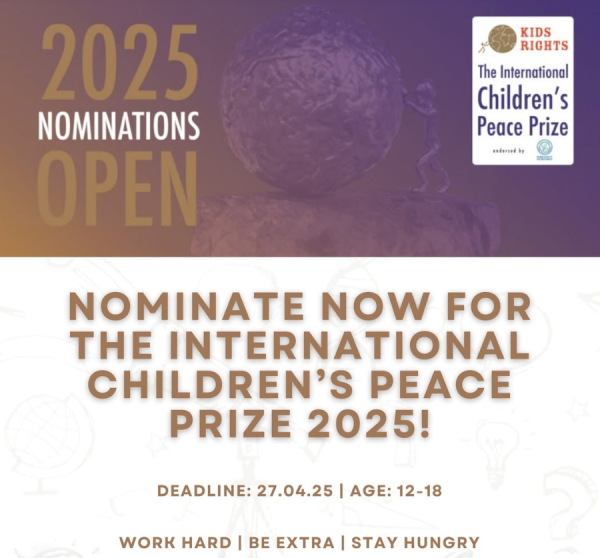 Nomination now for the international childreb` s peace prize 2025!