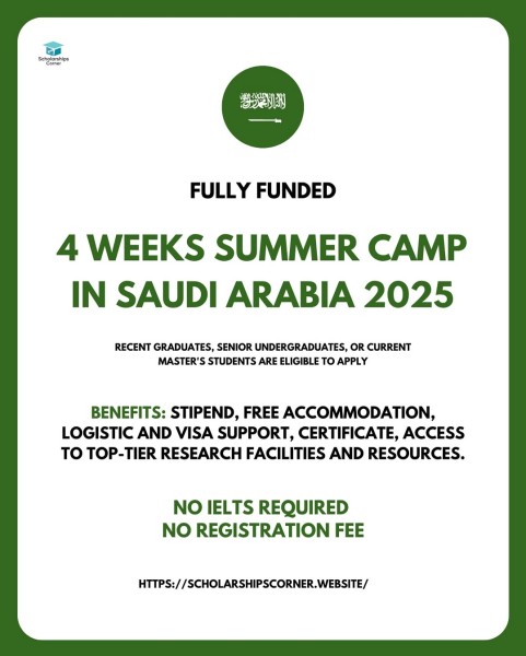 4-Weeks Fully Funded Summer Camp in Saudi Arabia