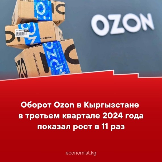 Оборот Ozon в Кыргызстане в третьем квартале 2024 года показал рост в 11 раз