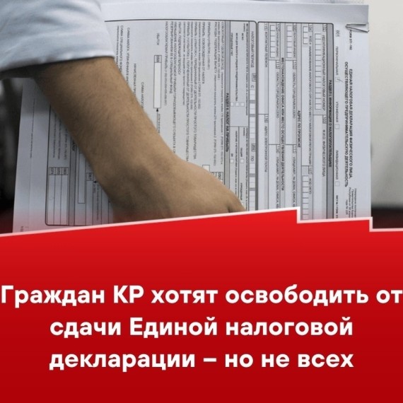 Граждан КР хотят освободить от сдачи Единой налоговой декларации – но не всех