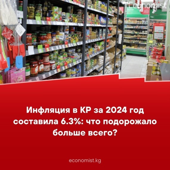 Инфляция в КР за 2024 год составила 6.3%: что подорожало больше всего ?