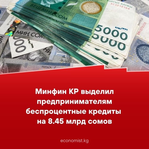 Минфин КР выделил предпринимателям беспроцентные кретиды на 8.45 млрд сомов 