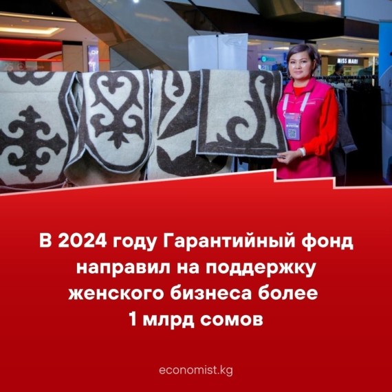 В 2024  году Гарантийный фонд направил на поддержку женского бизнеса более 1 млрд сомов 